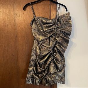 Zara metallic mini dress